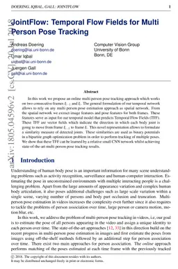 Joint Flow: Temporal Flow Fields for Multi Person Tracking