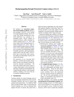 Backpropagating through Structured Argmax using a SPIGOT