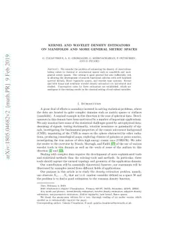 Kernel and wavelet density estimators on manifolds and more general
  metric spaces