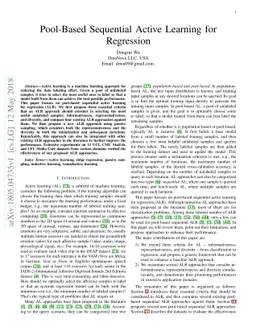 Pool-Based Sequential Active Learning for Regression