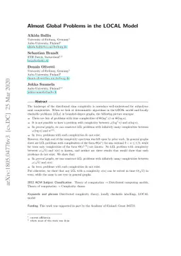 Almost Global Problems in the LOCAL Model