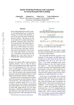 Jointly Predicting Predicates and Arguments in Neural Semantic Role
  Labeling