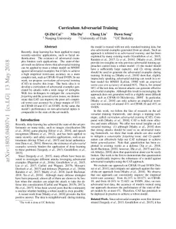 Curriculum Adversarial Training