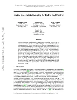 Spatial Uncertainty Sampling for End-to-End Control
