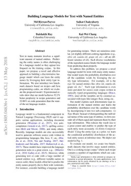 Building Language Models for Text with Named Entities