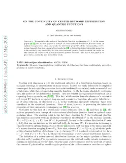 On the Continuity of Center-Outward Distribution and Quantile Functions