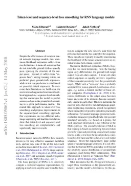 Token-level and sequence-level loss smoothing for RNN language models