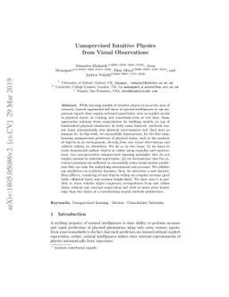 Unsupervised Intuitive Physics from Visual Observations