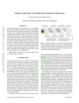 Normal Similarity Network for Generative Modelling