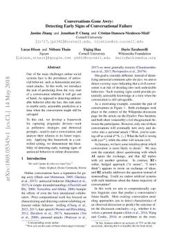 Conversations Gone Awry: Detecting Early Signs of Conversational Failure