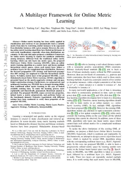 A Multilayer Framework for Online Metric Learning