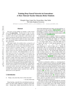 Knowledge Distillation in Generations: More Tolerant Teachers Educate
  Better Students