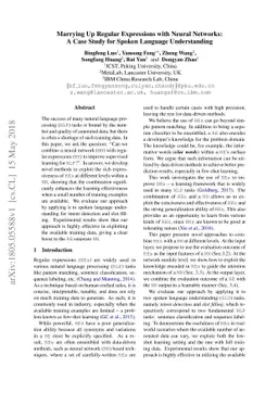 Marrying up Regular Expressions with Neural Networks: A Case Study for
  Spoken Language Understanding