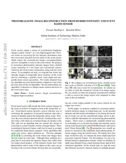 Photorealistic Image Reconstruction from Hybrid Intensity and Event
  based Sensor