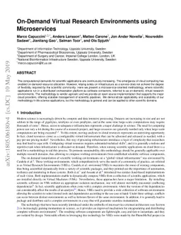 On-Demand Virtual Research Environments using Microservices