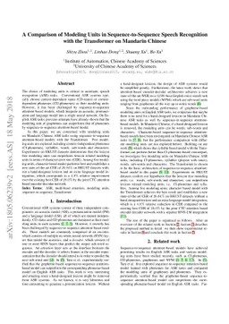 A Comparison of Modeling Units in Sequence-to-Sequence Speech
  Recognition with the Transformer on Mandarin Chinese