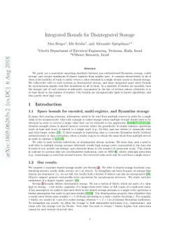 Integrated Bounds for Disintegrated Storage