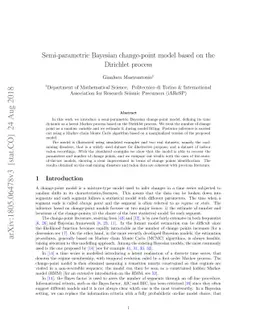 Semi-parametric Bayesian change-point model based on the Dirichlet
  process