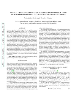FastFCA: A Joint Diagonalization Based Fast Algorithm for Audio Source
  Separation Using A Full-Rank Spatial Covariance Model