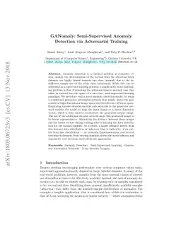 GANomaly: Semi-Supervised Anomaly Detection via Adversarial Training