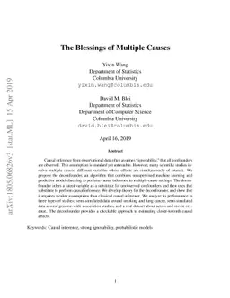 The Blessings of Multiple Causes