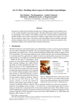 Ask No More: Deciding when to guess in referential visual dialogue