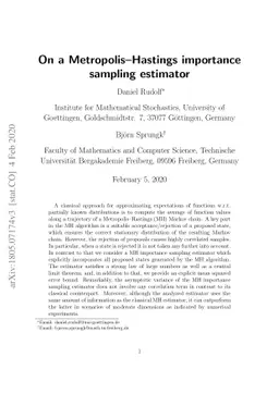 On a Metropolis-Hastings importance sampling estimator