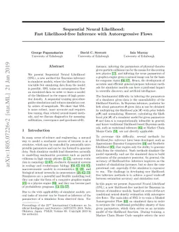 Sequential Neural Likelihood: Fast Likelihood-free Inference with
  Autoregressive Flows