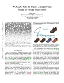 XOGAN: One-to-Many Unsupervised Image-to-Image Translation