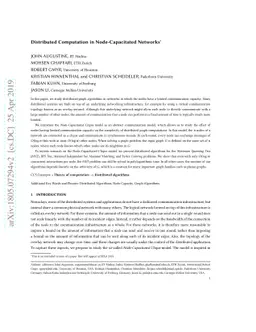 Distributed Computation in Node-Capacitated Networks