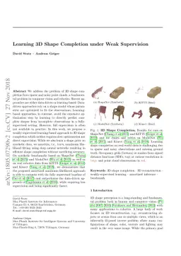 Learning 3D Shape Completion under Weak Supervision