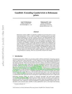 GumBolt: Extending Gumbel trick to Boltzmann priors