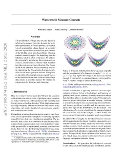 Wasserstein Measure Coresets