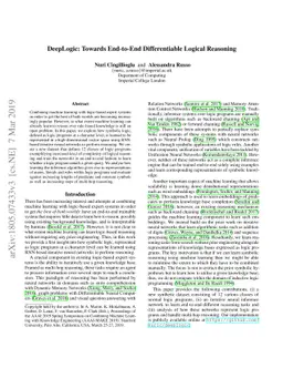 DeepLogic: Towards End-to-End Differentiable Logical Reasoning