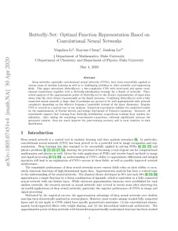 Butterfly-Net: Optimal Function Representation Based on Convolutional
  Neural Networks