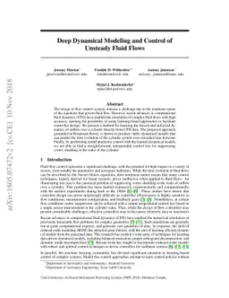 Deep Dynamical Modeling and Control of Unsteady Fluid Flows