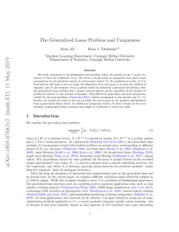 The Generalized Lasso Problem and Uniqueness