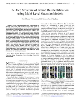 A Deep Structure of Person Re-Identification using Multi-Level Gaussian
  Models