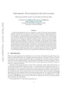 Task-Agnostic Meta-Learning for Few-shot Learning