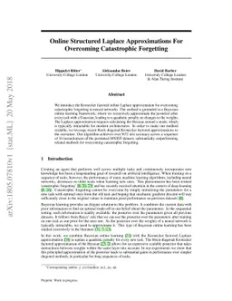 Online Structured Laplace Approximations For Overcoming Catastrophic
  Forgetting