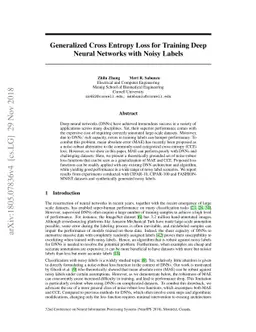 Generalized Cross Entropy Loss for Training Deep Neural Networks with
  Noisy Labels