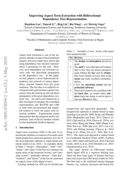 Improving Aspect Term Extraction with Bidirectional Dependency Tree
  Representation