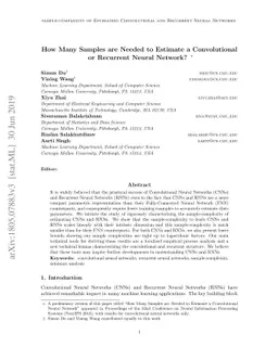How Many Samples are Needed to Estimate a Convolutional or Recurrent
  Neural Network?