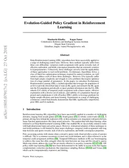Evolution-Guided Policy Gradient in Reinforcement Learning