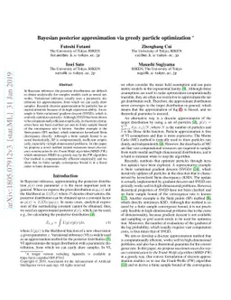 Bayesian posterior approximation via greedy particle optimization