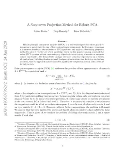 A Nonconvex Projection Method for Robust PCA