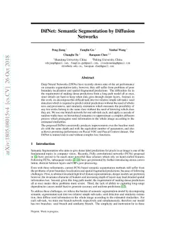 DifNet: Semantic Segmentation by Diffusion Networks