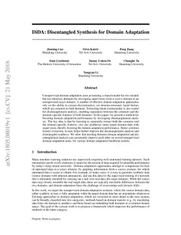 DiDA: Disentangled Synthesis for Domain Adaptation