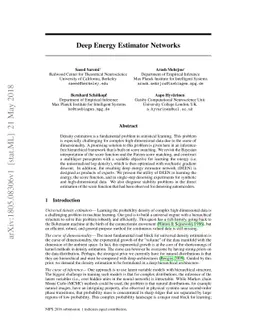Deep Energy Estimator Networks