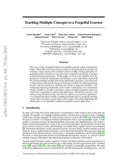 Teaching Multiple Concepts to a Forgetful Learner